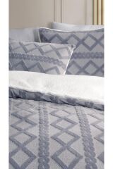 Bonny Peluş Nevresim Takımı 6 Parça Çift Kişilik Gri