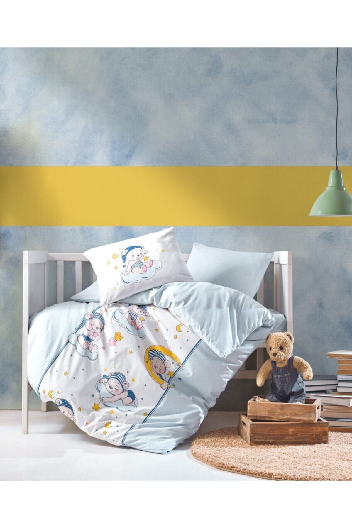 Emh Bebek Nevresim Takımı Bear Mavi