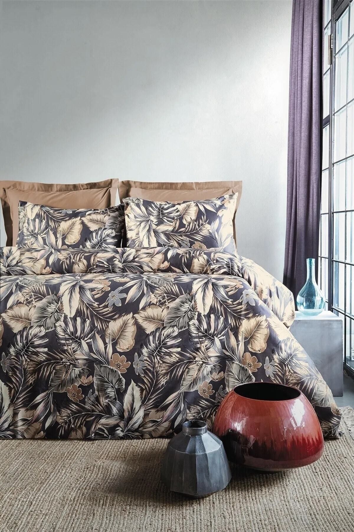 Home Agave Saten Nevresım Takımı Çift Kişilik