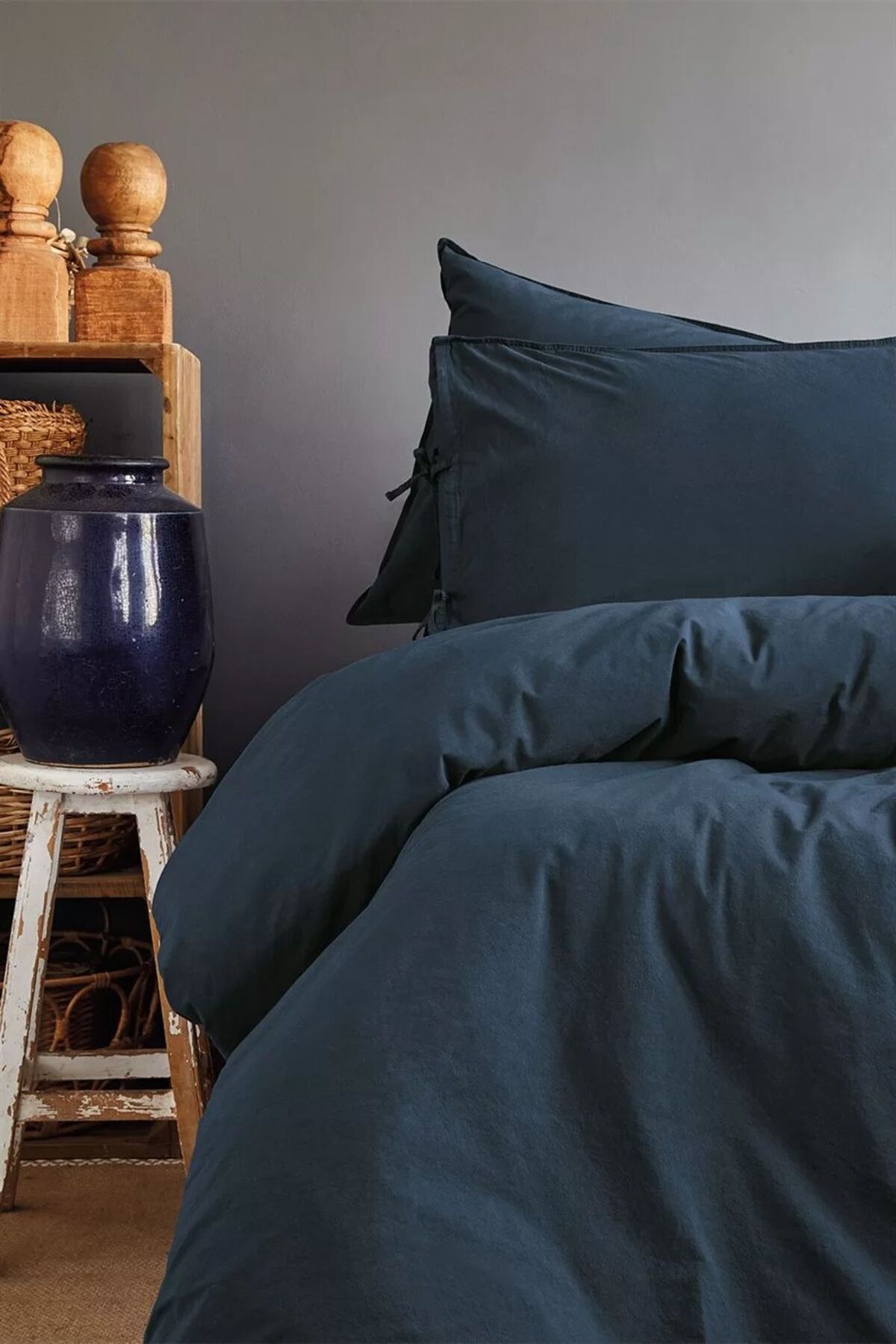 İssimo Home Savanna Yıkanmış %100 Pamuk Poplin Nevresim Takımı Çift Kişilik