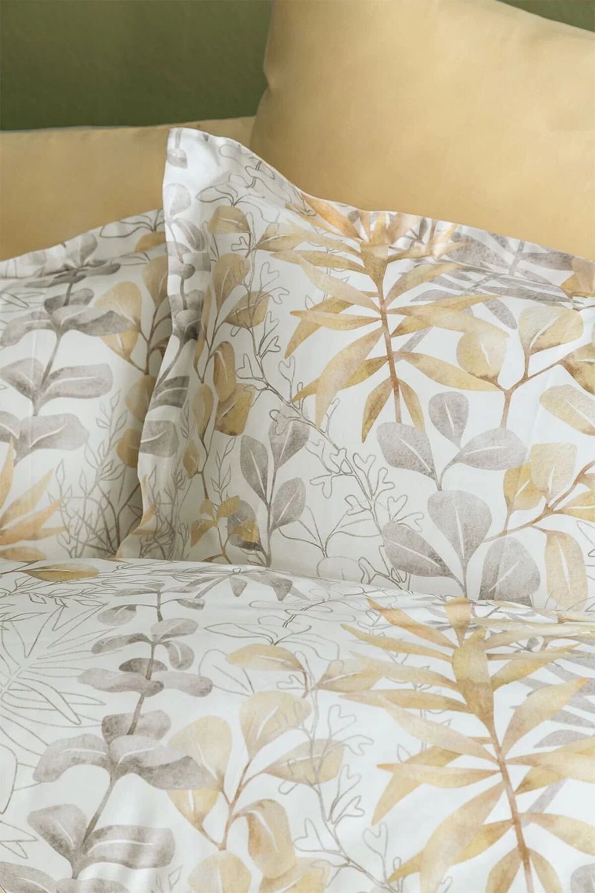 Occale Beige 210 TC (83 Tel) Pamuk Saten Nevresim Takımı Çift Kişilik
